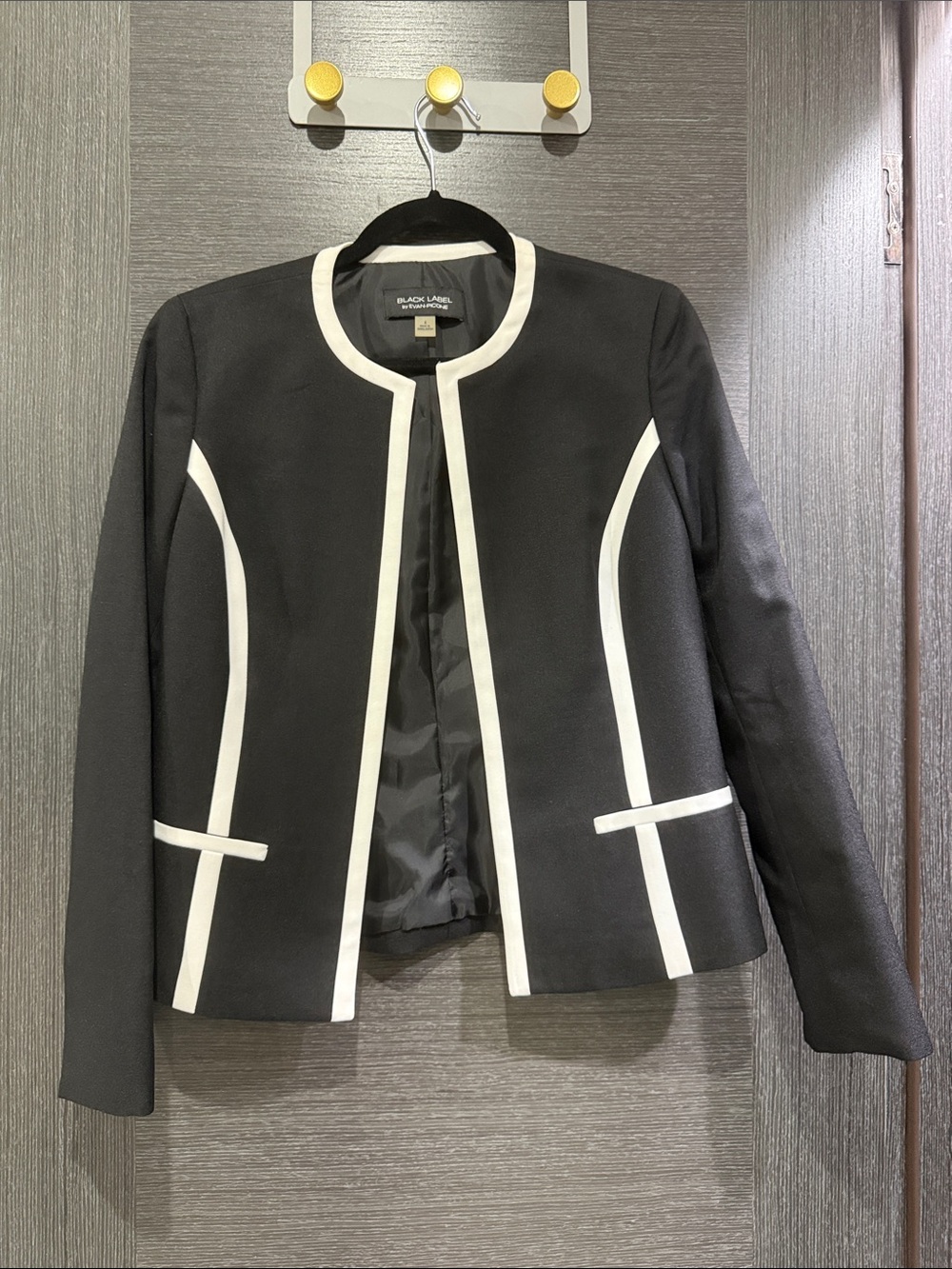Black Blazer with White Trim